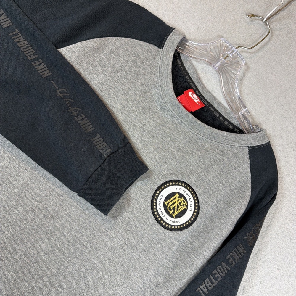 Nike FC Football Club Sweatshirt Mens Large Gray Crewneck Pullover